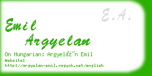 emil argyelan business card